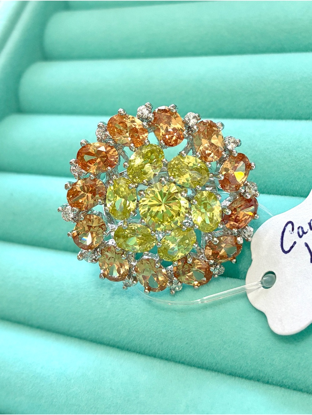 Crystal Cocktail Ring Camille Lucie Statement Ring